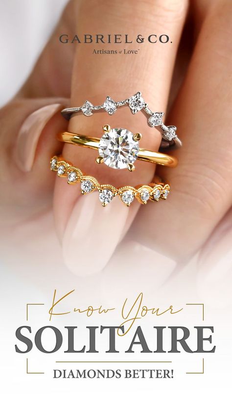 Know Your Solitaire Diamond Better! Things to Know Before Buying a Solitaire Diamond
AN15569W44JJ,ER15619R4Y4JJJ,AN15560Y44JJ Webpage Ideas, Jewellery Background, Jewellery Ads, Jewelry Photography Ideas, Yellow Gold Solitaire Engagement Ring, Concept Jewelry, Summer Video, Jewelry Designs Ideas, Gabriel Jewelry