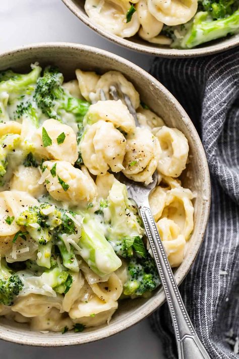 Creamy Broccoli Pasta - Fit Foodie Finds Creamy Broccoli Pasta, Broccoli Pasta Recipe, Fit Foodie Finds, Creamy Broccoli, Fit Foodie, Broccoli Pasta, Star Food, Cheesy Sauce, Fresh Broccoli