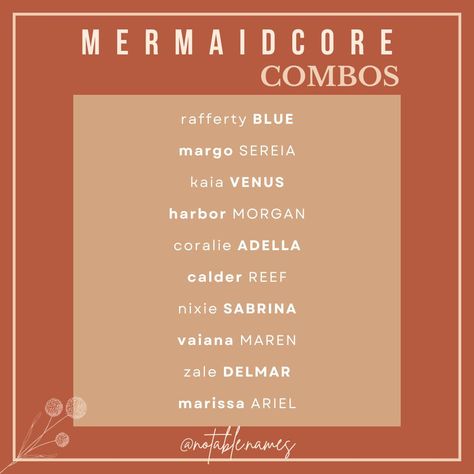 Grab your fins 🧜‍♀️🧜🧜‍♂️ it's mermaid time! Are mermaids your jam, do dream of living under the sea? Is Ariel goals? These mermaidcore names might just be for you! These names are dreamy and have connections with mermaids, beaches, and water (so there's plenty of fun nature names too). I love how playful they are and how these names can have a secret meaning, just for you! Who's your favourite mermaid? #names #boynames #girlnames #babynames #babynameideas #babygirlnames #babyboynames #baby... Shifting Realities, Nature Names, Mermaid Names, Writing Inspiration Tips, Name Inspiration, Book Names, Baby Boy Names, Character Names