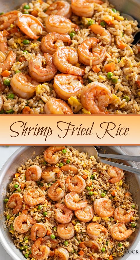 shrimp in fried rice Fried Rice With Yum Yum Sauce, Easy Way To Cook Shrimp, What Can I Make With Shrimp, Recipes Using Shrimp, Meals With Shrimp, Best Chinese Food Recipes, Shrimp Fried Rice Easy, Asian Shrimp Recipes, Shrimp Rice Recipe