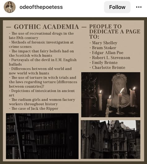 Dark Academia Technology, Dark Academia School Names, Dark Academia Essentials List, Horror Academia Aesthetic, Goth Academia Aesthetic, Researcher Aesthetic, Lovecraft Aesthetic, Steampunk Writing, Horror Academia