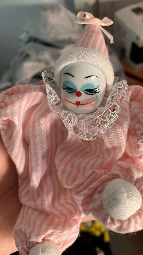 Clown Porcelain Doll, Small But Knowing Clown, Porcelain Clown Dolls, Vintage Clown Doll, Christmas Clown, Silly Clown, Clown Dolls, Clown Stuff, Clown Pics