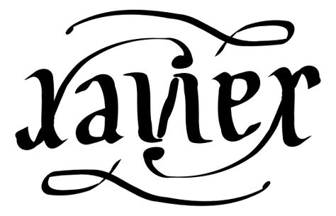 Mark My words, this is my next tattoo...my sons name as an ambigram Xavier Name, Ambigram Tattoo, Mark My Words, Tattoos With Kids Names, My Sons, Next Tattoo, Aesthetic Things, Tattoo Outline, Baby Boy Names