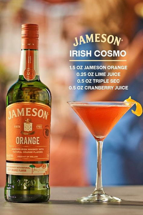 Jameson Orange, Jameson Drinks, Jameson Cocktails, Whiskey Drinks Recipes, Bartender Drinks Recipes, Cosmopolitan Cocktail, Whiskey Recipes, Bartender Drinks, Sunset Dinner