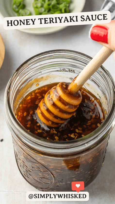 Honey Teriyaki Sauce, Terriyaki Sauce, Easy Teriyaki Sauce Recipe, Honey Sauce Recipe, Homemade Hot Honey, Hot Honey Recipe, Sweet Teriyaki Sauce, Teriyaki Stir Fry, Teriyaki Sauce Recipe