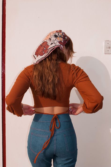 70s Bandana Outfit, 70s Aesthetic Hippie, Hippie Aesthetic Outfit, 70s Bandana, Hippie Outfit Inspo, Vintage 70s Aesthetic, 70s Accessories, Bandana Outfit, 70 Outfits