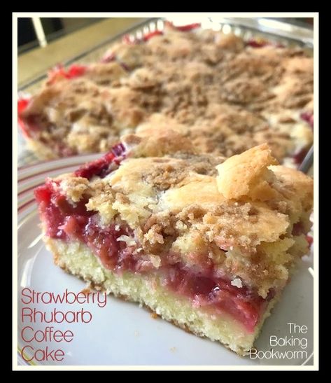 Bounty Recipe, Strawberry Rhubarb Coffee Cake, Rhubarb Squares, Strawberry Coffee Cake, Rhubarb Coffee Cake, Strawberry Rhubarb Recipes, Rhubarb Rhubarb, Rhubarb Coffee Cakes, Strawberry Coffee