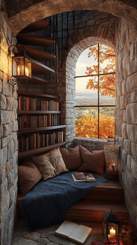 2. Fashion: #fashion, #style, #outfitinspiration, #beauty Cozy Castle Aesthetic, Cosy Book Nook, Rustic Library Room, Cosy Reading Aesthetic, Cozy Library Aesthetic, Built In Reading Nook, Cozy Library Room Ideas, Cosy Autumn Aesthetic, Bookshelf Reading Nook