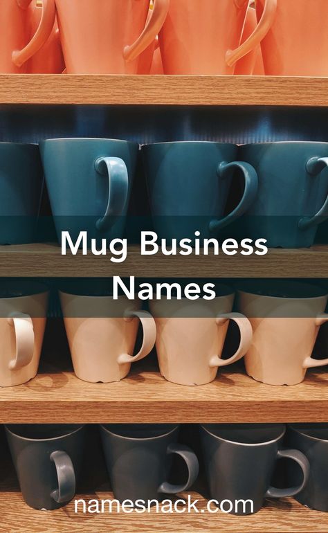 Buisness Name Ideas, Mug Business, Coffee Shop Names, Store Names Ideas, Coffee Names, Small Restaurant Design, Shop Name Ideas, Free Logos, Branded Mugs