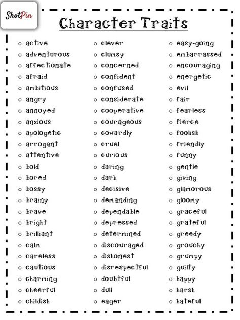 Character traits; great for character maps OR lesson on adjectives. Traits For Characters, Character Traits List, Character Trait Worksheets, French Greetings, Unique Baby Boy Names, 3rd Grade Reading, Character Traits, French Language Learning, Readers Workshop