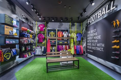 Barçın Store by YALIN TAN + PARTNERS, Istanbul   Turkey sports Sporting Goods Store Design, Sport Shop Design, Sports Shop Interior Design, Sports Store Design, Sport Store Design, Comercial Interior Design, Shoe Store Design, Sportswear Store, Soccer Store