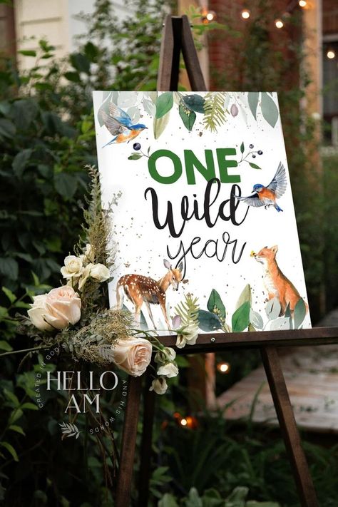 One Wild Year Birthday poster Sign Table Decor Safari Birthday Wild One Animals Party Sign Wild Year Birthday, One Wild Year, Wild One Animals, Baby Boy Birthday Decoration, Birthday Wild One, Animal Theme Birthday, Animals Party, Jungle Theme Birthday, Safari Theme Birthday