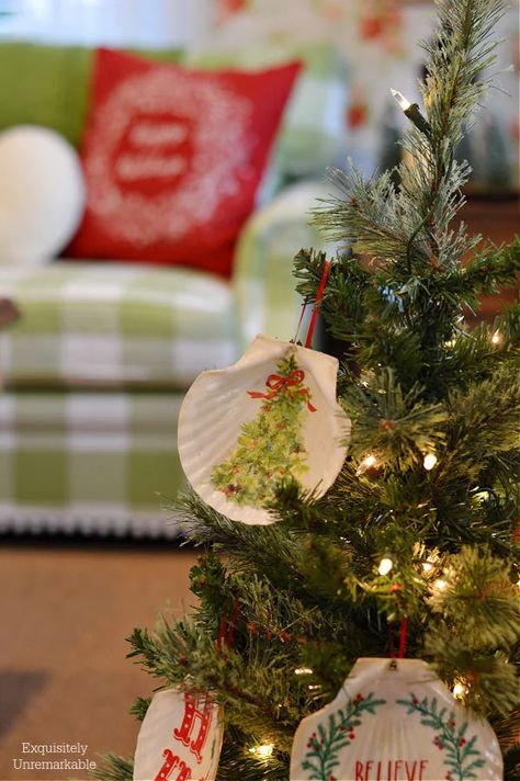 Seashell christmas ornaments