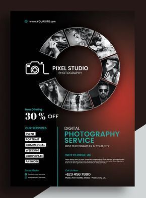 Photography Posters Design, Photography Banner Design Graphics, Ads Flyer Design, Poster Photography Design, Flyer Design Photography, Photographer Advertising Ideas, Promo Flyer Design Ideas, Photography Flyers Ideas, Photography Flyer Design Creative