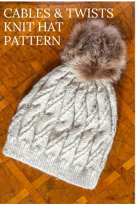 I am a sucker for cables, so it was only natural I worked some into this easy-to-make cable knit hat pattern. And while technically not cables, the additional twists in this pattern mimic the texture and movement that cables provide to your knit project. Nab the free pattern https://nourishandnestle.com/cable-knit-hat-pattern/ Cable Knit Hat Pattern, Knit Hat Pattern, Beanie Knitting Patterns Free, Beanie Knitting, Cowl Knitting, Cable Knitting Patterns, Knitting Hat, Knitting Hats, Hat Patterns Free