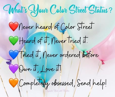 Color Street Party Games, Color Street Party, Mani Ideas, Street Party, Street Nails, Vip Group, Weekend Plans, Describe Yourself, Color Street Nails