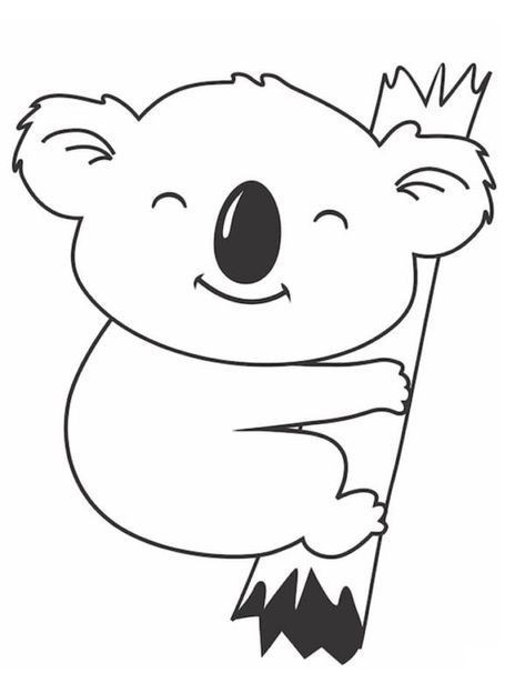 Koala Coloring Pages | 100 Pictures Free Printable Koala Coloring Pages, Happy Mothers Day Sister, Koala Craft, Australia Crafts, Free Coloring Pages For Kids, Valentine Coloring Pages, Kids Coloring Pages, Kids Animals, Free Kindergarten Worksheets