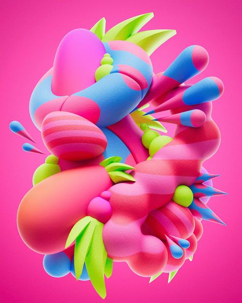 Rainbow-Colored Abstract 3D Illustrations by PJ Richardson Behind The Camera, 3d Abstract, Brand Creation, 3d Video, 3d Shapes, 3d Shape, 3d Illustrations, Personal Portfolio, Creativity And Innovation