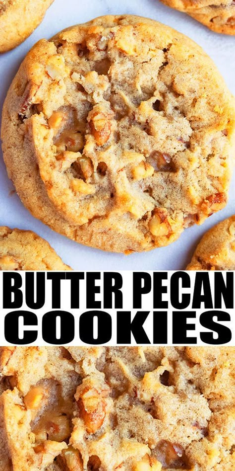 Pecan Cookie, Butter Pecan Cookies, Dessert Oreo, Favorite Cookie Recipe, Pecan Cookies, Pecan Recipes, Cookies And Candy, Cookies Easy, Bars Cookies