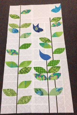 Wonderful Curves Leaf Quilting Patterns, Quilted Birds, Artsy Quilts, Leaf Quilts, Accuquilt Patterns, Bird Quilt Blocks, Curved Piecing, Small Quilt Projects, Drunkards Path Quilt