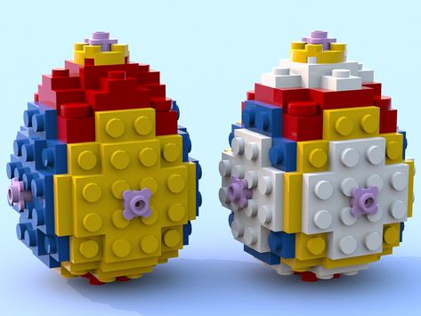 Lego Easter Eggs | These Lego Easter Eggs use the "Studs Not… | Flickr Lego Easter Eggs, Lego Easter, Easter Hat Parade, Lego Decorations, Egg Decoration, Easter Hat, Easter Hats, Digital Designer, Lego House