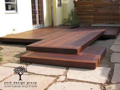 Backyard Decking Ideas, Decking Ideas Outdoor, Backyard Decking, Ideas For Small Gardens, Ipe Deck, Pallet Stairs, Deck Building Plans, Outdoor Decking, Ipe Decking