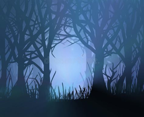 Spooky dark forest. Illustration depicting spooky dark forest scene at night wit , #AFF, #Illustration, #depicting, #spooky, #Spooky, #dark #ad Spooky Woods, Forest Clipart, Forest Drawing, Night Illustration, Forest Illustration, Wolf Drawing, Night Forest, Night Scene, Ghost Stories