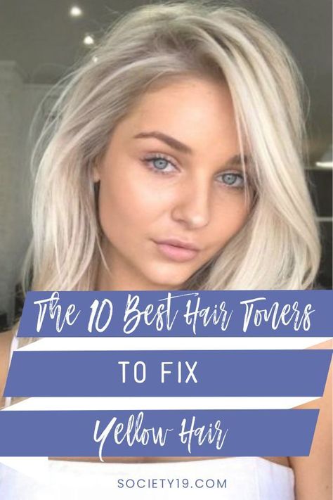 The 10 Best Hair Toners to Fix Yellow Hair Best Toners For Bleached Hair, Best Hair Toners, How To Tone Yellow Blonde Hair, Shimmering Lights Toner, Fixing Yellow Blonde Hair, Blue Toner For Blonde Hair, Cool Blonde Toner Formulas, Get Brassy Tones Out Of Hair, How To Get Brassy Out Of Blonde