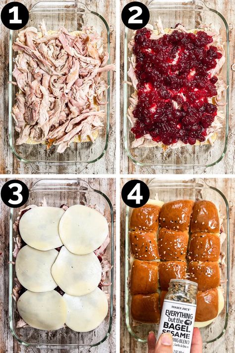 Leftover Turkey Sandwich Recipes, Baked Sliders, Turkey Cranberry Sliders, Leftover Turkey Sandwich, Cranberry Sliders, Friendsgiving Recipes, Slider Recipe, Turkey Sandwiches Recipes, Cheese And Honey