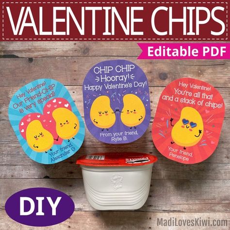 Pringle Valentine Printable, Smores Valentines, Pixie Sticks, Printable School, Pringles Can, Happy Hearts Day, Teachers Gifts, Bag Topper, Heart Day