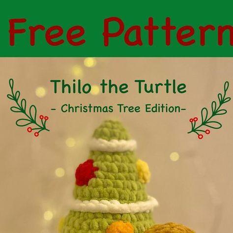 Emmy🍁 on Instagram: "FREE PATTERN!🎄❤️ Meet Thilo the turtle in the Christmas Tree edition! This time he got stuck in the christmas tree and now he is carrying it around.🤭 A big thank you to all my testers for their help. You all did a great job! Go show them and their work some love!🫶🏻 If you have any questions or need help, please don't hesitate to DM me.💌 Remember to tag me when you make your own Thilo. I'd love to see and share your creations!✨ #freepattern #crochetpattern #freeamigurumipatterns #freepatterncrochet #patterndesign #freecrochetpattern #crochetpattern #crochet #christmaspattern #crochet" Christmas Crochet Patterns Free, Crochet Eyes, Market Ideas, Crochet Animals Free Patterns, Beginner Crochet Projects, Fun Crochet, Crochet Tutorials, Christmas Crochet Patterns, Fun Crochet Projects