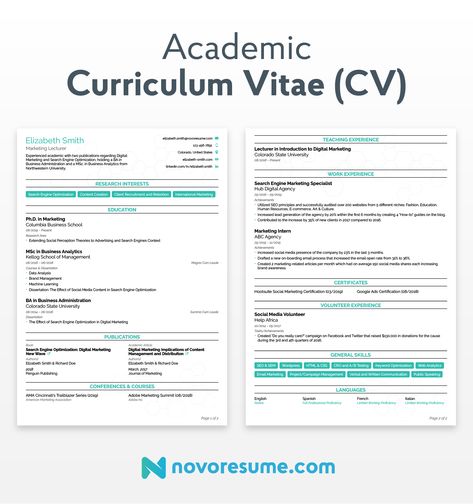 CV vs Resume - What are the Differences & Definitions [+ Examples] Curriculum Vitae For Students, Academic Cv, Curriculum Vitae Examples, Curriculum Vitae Format, Basic Resume Examples, Writing A Cv, Professional Resume Examples, Resume Building, Good Cv