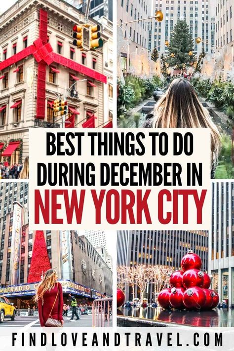 Nyc Christmas Bucket List, Christmas Time In New York, New York City In December, Nyc Xmas, New York At Christmas, Nyc At Christmas, New York In December, New York Noel, Nyc December