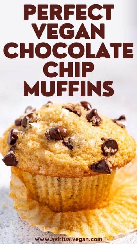 Easy Vegan Chocolate Chip Muffins. Just 9 ingredients, soft, fluffy, and loaded with chocolate chips! Vegan Cranberry Muffins, Vegan Chocolate Chip Muffins, Baked Muffins, Persnickety Plates, Gluten Free Vegan Recipes Desserts, Vegan Dessert Bars, Simple Desserts, Simple Baking, Vegan Frosting