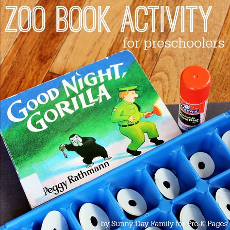 Goodnight Gorilla zoo book activity Goodnight Gorilla Craft, Goodnight Gorilla Activities, Preschool Weekly Themes, Goodnight Gorilla, Preschool Zoo Theme, Nanny Activities, Zoo Preschool, Zoo Phonics, Zoo Book