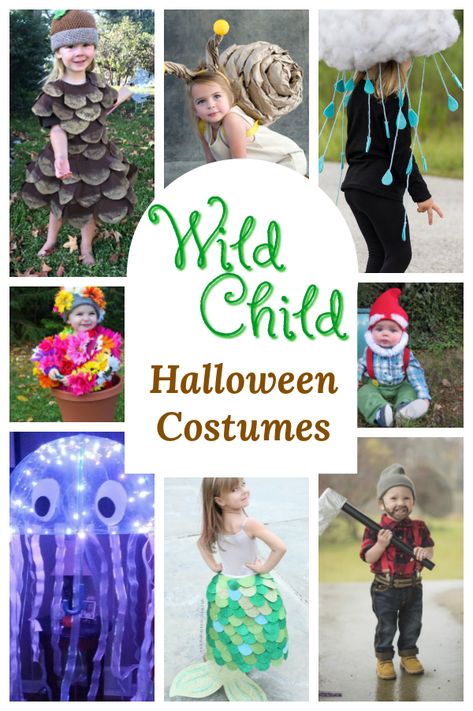 Adorable Homemade Halloween Costumes for the wild child! These are perfect for nature loving Mamas and little free spirits. #Halloween #Homemade #DIY #costumes #kids #preschool #childhood #nature #greenmama Preschool Halloween Costumes, Nature Halloween Costume, Old Halloween Costumes, Halloween Costumes For 3, Kids Homemade, Diy Costumes Kids, Diy Halloween Costumes For Kids, Homemade Halloween Costumes, Diy Kostüm