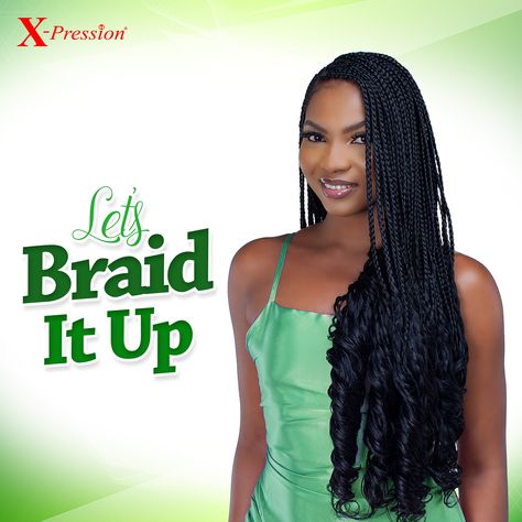 Let’s Braid It Up!💃🏻 It’s a Fresh Week In Braiding your hair, Braid your dreams and make them happen.💪🏽 Join the braid squad now, via the link in our bio👆🏾 Product Featured: 12X Curly Body Color: #1 #xp4you #12XCurlyBody #braids #knotlessbraids #xpression #xpressiveme #xpressionhair Xpression Hair, Freshers Week, Hair Braid, The Pride, Body Color, Body Colour, Trendy Fashion, Dreaming Of You, Braids