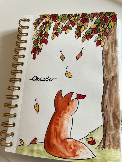 October Watercolor, Budget Planer, Bullet Journal Inspiration, Journal Covers, Cover Pages, Journal Inspiration, Origami, Bullet Journal, Drawings