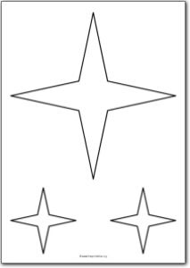 4 Pointed star shape | Free Printables. I want this stenciled on the guest bathroom ceiling in light grey 4 Pointed Star, Pokemon Stencils, Star Template Printable, Four Pointed Star, Star Tattoo Meaning, Primitive Wall Decor, 4 Point Star, Printable Shapes, Moon Baby Shower