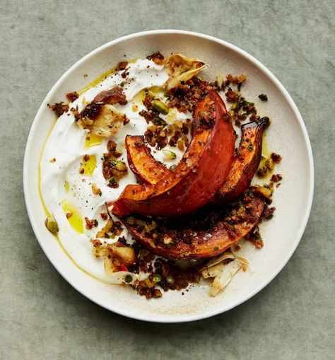 Anna Jones’ winter salad recipes | The Modern Cook | Food | The Guardian Roasted Shallots, Winter Salad Recipes, Anna Jones, Pumpkin Salad, Winter Salad, Roast Pumpkin, Pumpkin Recipes, Recipes Food, Vegetarian Dishes