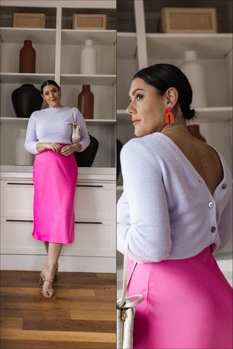 Valentine's Outfit Remix | kendi everyday Slip Skirt Outfit Summer, Pink Satin Skirt Outfit, Slip Skirt Outfit, Pink Satin Skirt, Valentine's Outfit, Satin Skirt Outfit, Skirt Outfit Summer, Kendi Everyday, Purple I