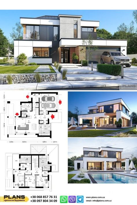 This 3 bedroom, 2 bathroom Modern house plan features 2,463 sq ft of living space. PLANS Houses of Projects offers high-quality plans from professional architects and home designers across the country with a best-price guarantee. Our extensive collection of house plans are suitable for all lifestyles and is easily viewed and readily available when you begin the process of building your dream home. ✅ Simple Modern House Floor Plan, Modern Mansion Design Plans, Modern Floor Plans Luxury, Modern House 2 Floor, 2 Storey House Design Modern Floor Plans 4 Bedrooms, Villa Plan 2 Floor, 3 Bedroom Home Floor Plans Modern, Dream House Plans Luxury Modern, Modern House Plans 2 Storey