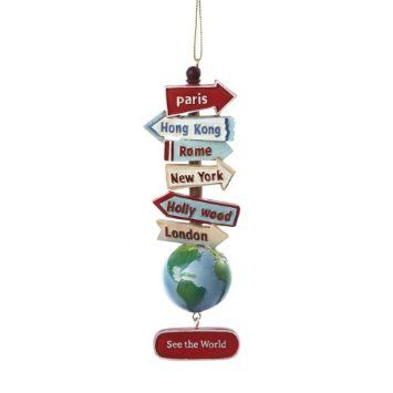 Map Ornaments, Travel Ornament, Globe Ornament, Kurt Adler, Old World Christmas, Christmas Gift Decorations, Christmas Travel, Travel Diy, Christmas Store