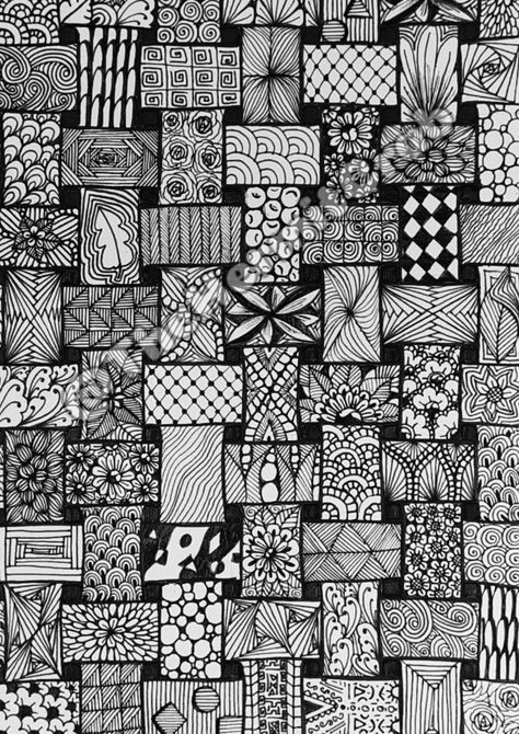 Zentangle Borders Patterns, Colourful Zentangle Art, Zentagle Drawing Ideas, Nemo Coloring Pages, Xmas Drawing, Trippy Patterns, Doodle Borders, Arte Doodle, Zen Doodle Patterns