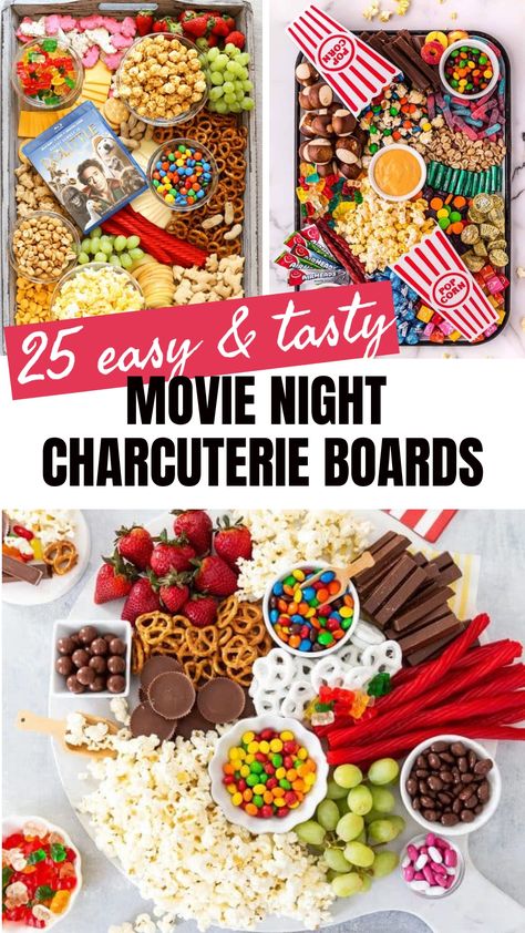 Looking for some delicious and creative charcuterie board ideas to elevate your next movie night? From savory meats and cheeses to sweet treats and fresh fruits, these movie night charcuterie combinations are sure to please everyone's taste buds. Whether you prefer a classic spread or a themed board based on your favorite film, there are endless possibilities to make your movie nights extra special. Get inspired with these tasty ideas and take your snacking game to the next level! Movie Snacks Charcuterie Board, Cheap Movie Night Snacks, Movie Platter Ideas, Toddler Movie Night Snacks, Outdoor Movie Night Food Ideas, Food Based On Movies, Charcuterie Combinations, Kids Themed Movie Night, Ladies Movie Night Ideas