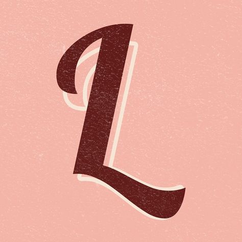 Letter L font printable a to z stylish lettering alphabet | free image by rawpixel.com / jingpixar Vintage Handwriting, Handwriting Cursive, 70s Font, Cursive Font, A To Z, Lettering Alphabet, Alphabet