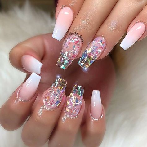 WiiNoShop on Instagram: “💅💖Nail design from @mrose_86 Opal Rainbow Ice Mylar Glitter available at wiinoshop.com . . . #nail #nails #nailart #nailedit #nailporn…” Mylar Nails, Ice Nails, Nails Space, Opal Nails, Purple Acrylic Nails, Diy Acrylic Nails, New Nail Designs, Glass Nails, Fall Nail Colors