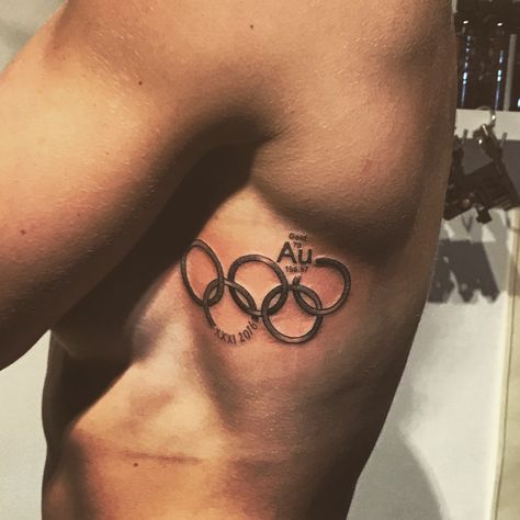 XXXI - 2016 - Rio - GOLD - Olympics 👌🏼. It has taken me 8 months to finally get this tattoo and that is because I wanted it to be perfect. Thank you 13:22 sourgrapes tattoo for creating this design that is uniquely perfect for me!! #Olympics #tattoo #olympictattoo #rio #2016 #teamgb #london #art #athlete #unique ❤👌🏼⭐  http://www.1322tattoo.uk/ Olympic Tattoo Ideas, Olympic Rings Tattoo, Olympic Tattoo, Rings Tattoo, Cuff Tattoo, Olympic Rings, Team Gb, Ring Tattoos, Rio 2016