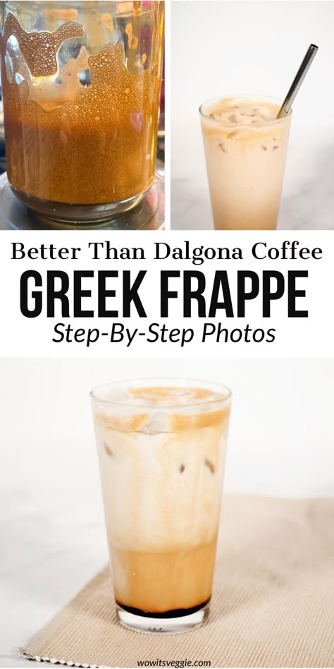 Whipped Coffee Recipe, Frappe Recipe, Healthy Starbucks Drinks, Whipped Coffee, Healthy Starbucks, Coffee Drink Recipes, Coffee Recipe, 4 Ingredient, Drinks Alcohol Recipes