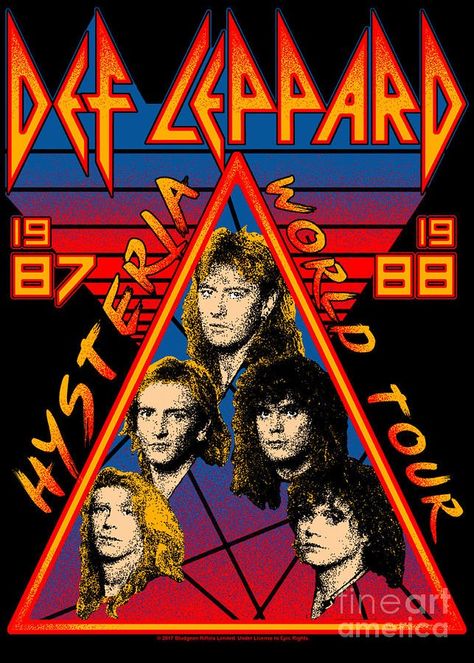 World Tour Poster, Def Leppard Concert, Tumblr Phone Case, Def Leppard Hysteria, Led Zeppelin Shirt, Vivian Campbell, Phil Collen, Rick Savage, Night High